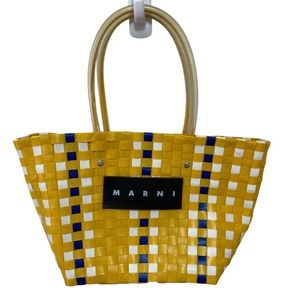 MARNI Flower Market Picnic Bag, Basket Yellow, Women's